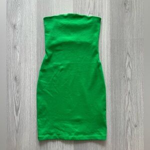 Zara Green Strapless Bodycon Dress